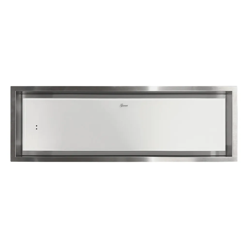 Gurari GCH 974 SU 90 Diamond extractor hood ceiling hood 90 x 30 cm 850m³/h stainless steel white glass