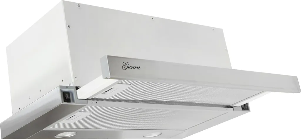 Gurari GCH B 135 IS extractor hood, flat screen hood, 60cm, built-in, 1000m³/h, stainless steel