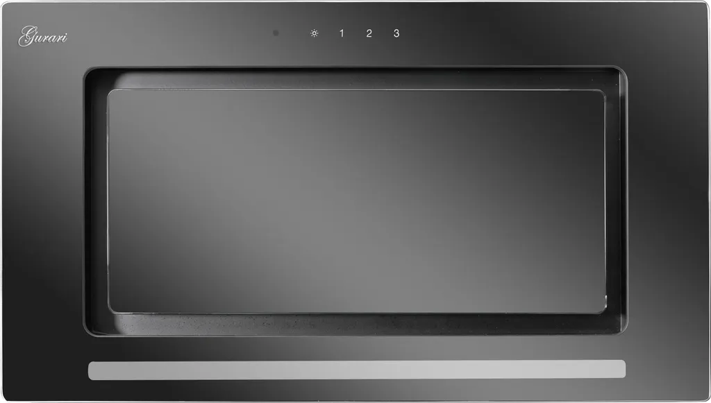 Gurari GCH D E 217 BL. Built-in extractor hood, ceiling hood, 52cm, 1000m³/h, black glass, fan unit