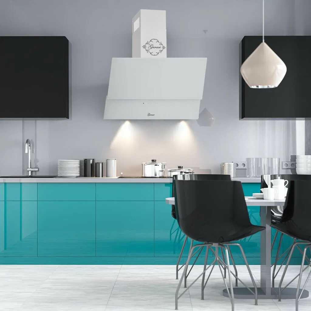 GURARI GCH 268 WH 6 Prime wall-mounted extractor hood, 60 cm, white glass, 1000 m³/h, remote control, perimeter extraction
