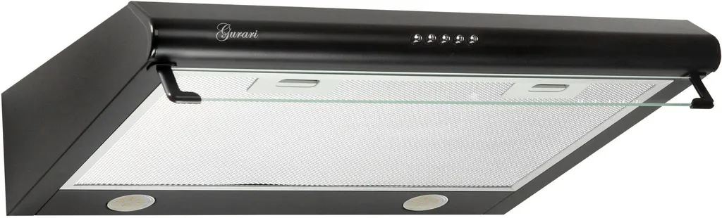 GURARI GCH F 590 60 BL under-cabinet cooker hood, 60 cm, 250 m³/h, with glass, LED