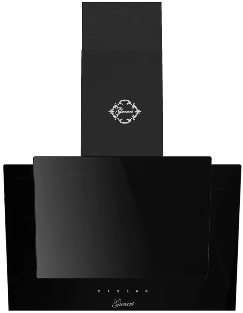 GURARI wall-mounted extractor hood CH 6065 E/, 60 cm, black glass