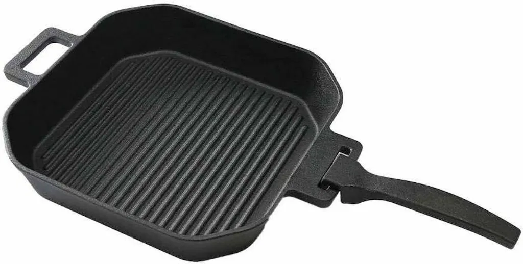 Chefgastro - die BBQ-Experten Cast iron frying pan with removable handle, 29 x 29 cm