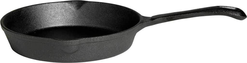 GAUMENKICK Cast iron skillet with handle - cast iron grill pan - diameter: 25cm - fire pan - 2l - round