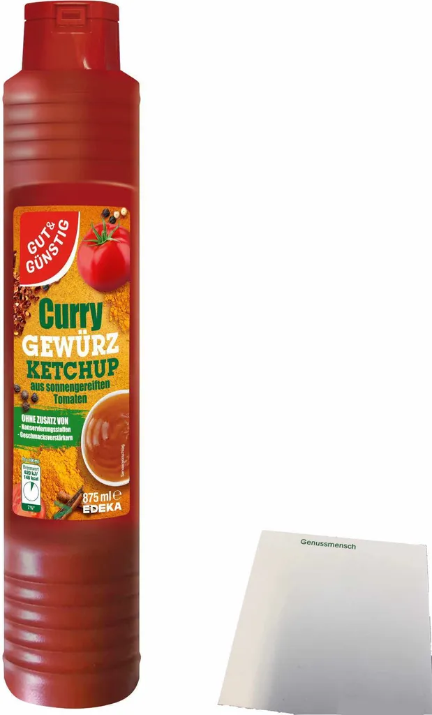 Gut& Curry Spice Ketchup (875ml) + usy Block