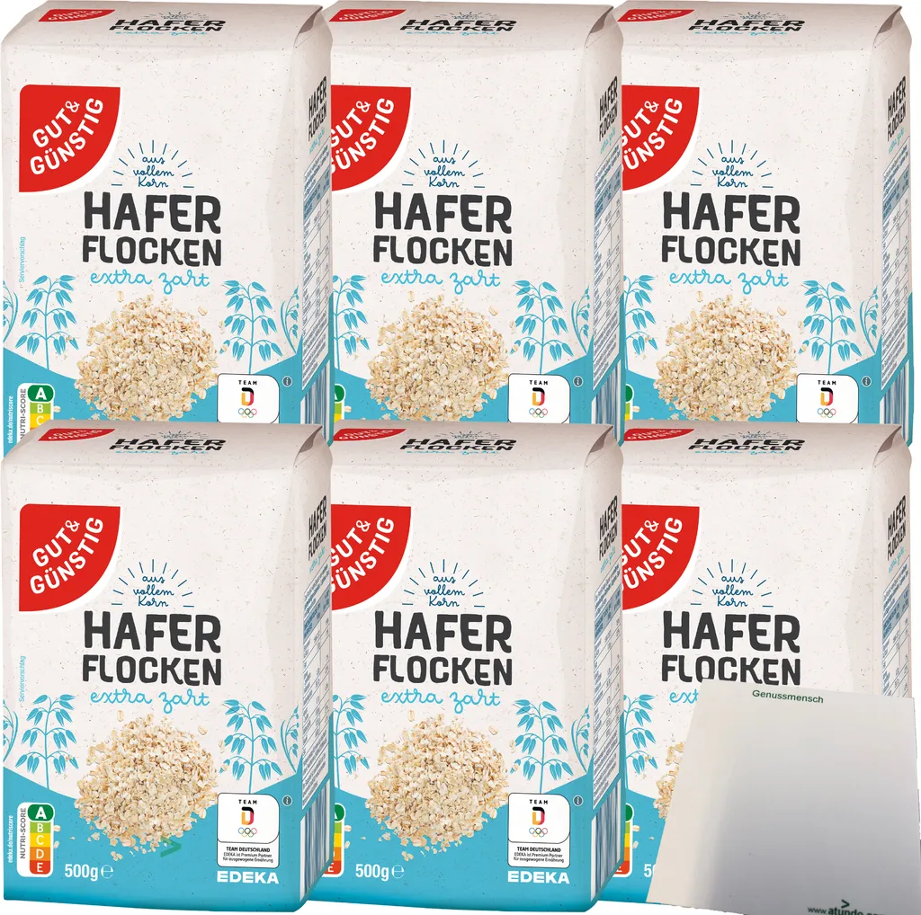 Good & Cheap Extra Tender Rolled Oats 6 Pack (6 x 500g Pack) + usy Block