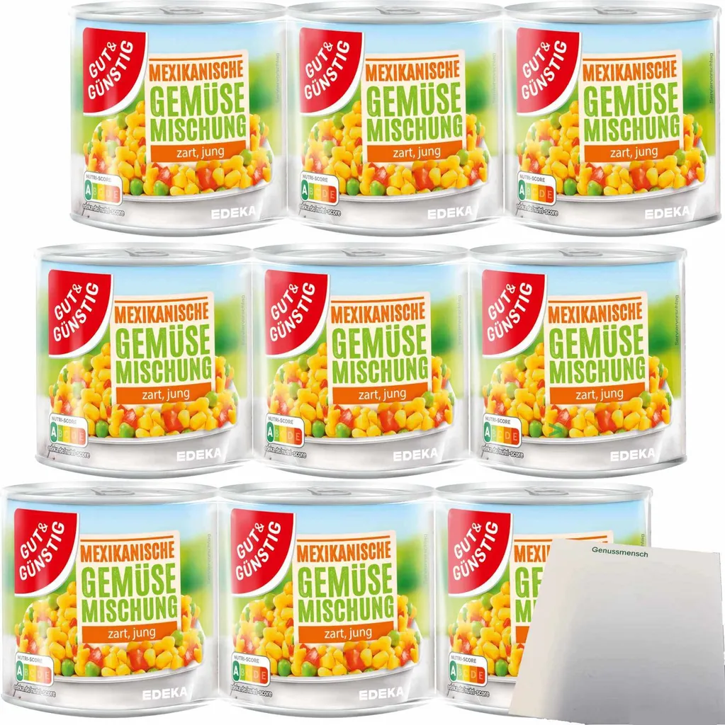 Gut& Mexican Vegetable Mix 3-pack (9x150g can) + usy Block