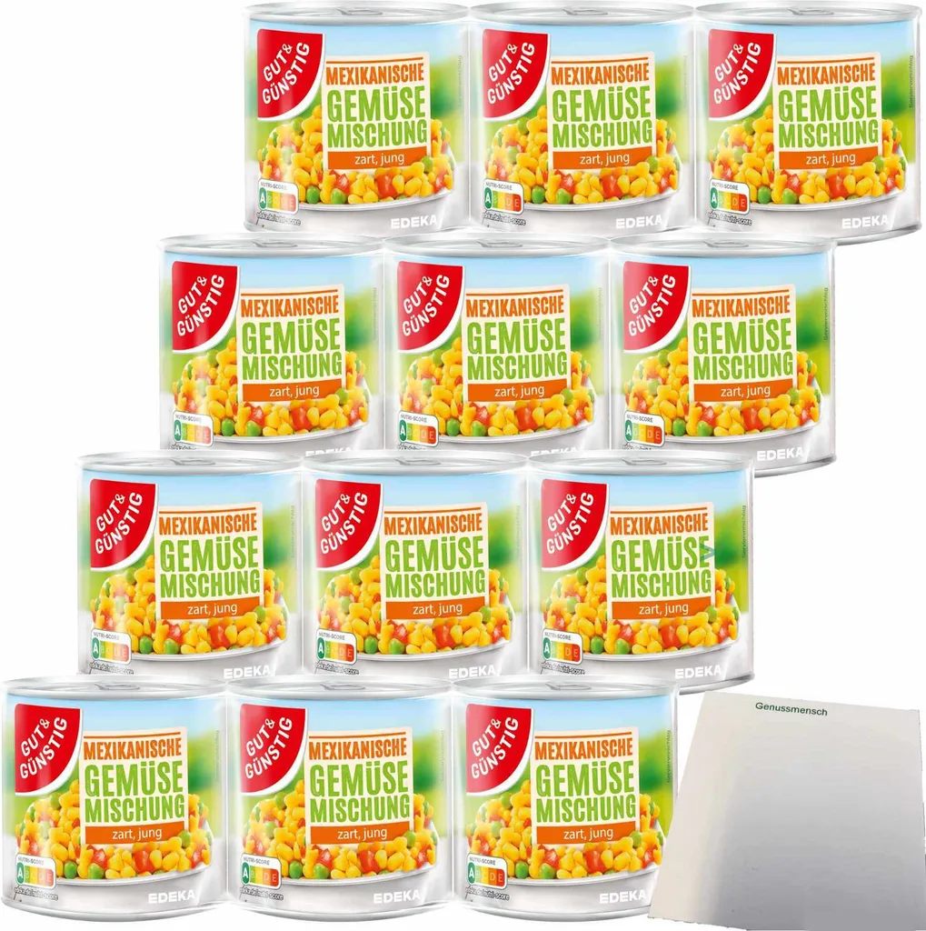 Gut& Mexican Vegetable Mix PU (12x150g Can) + usy Block