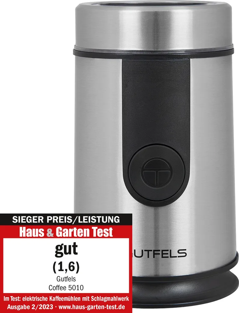 GUTFELS COFFEE 5010 Coffee Grinder | 50 g Capacity | 200 Watt Power | Stainless Steel