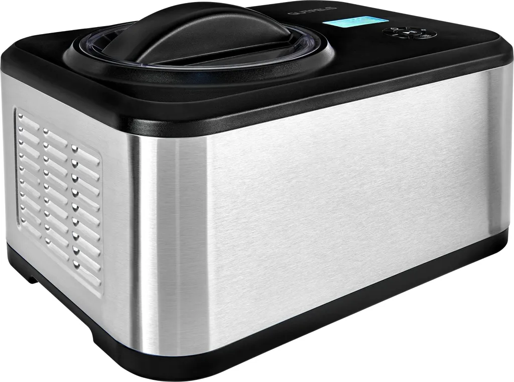GUTFELS Ice Cream Maker ICE CREAM 4020 | 1.5 Liters | 120 Watts | 4 Programs | Timer | Display | Stainless Steel Container