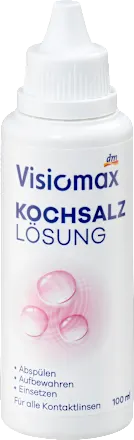 Visiomax Contact lens care product saline solution, travel size, 100 ml