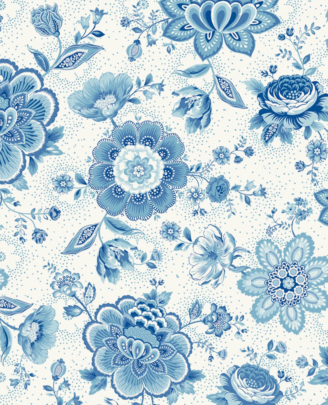 Eijffinger Eijf Finger Pip Wallpaper 341012 Non-Woven Wallpaper Floral Pattern White/B