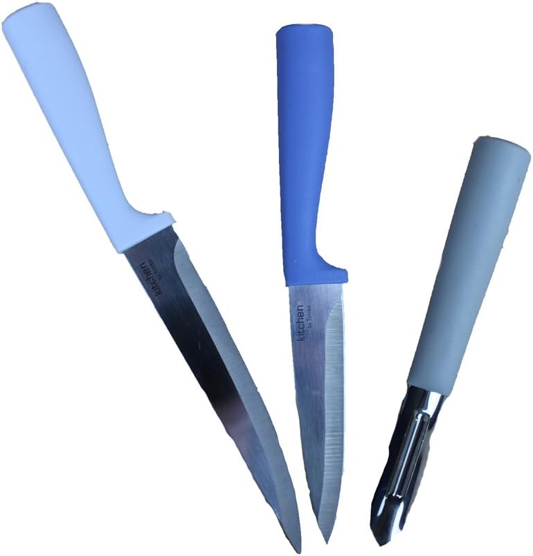 TCM Tchibo Set of 2 Kitchen Knives and 1 Peeler/Knife & Peeler 3