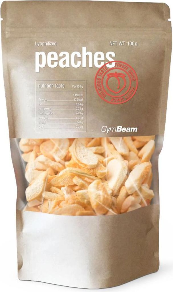 GymBeam - Freeze-dried peaches 100g