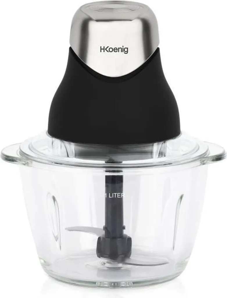 Wëasy H.Koenig Multi-Chopper LEO8 for vegetables, onions and nuts, electric, stainless steel blades, 1x glass bowl
