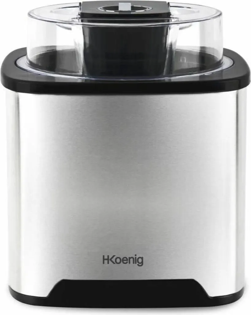 H.Koenig - SRB80 Sorbet Machine, 2L capacity, 12W, stainless steel, 30-40 min preparation time, 30 rpm, automatic shut-off, clear lid