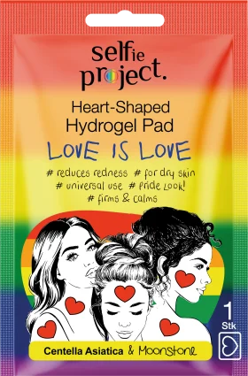 Selfie Project Hydrogel Pad Heart-Shaped Love is Love, 1 pc