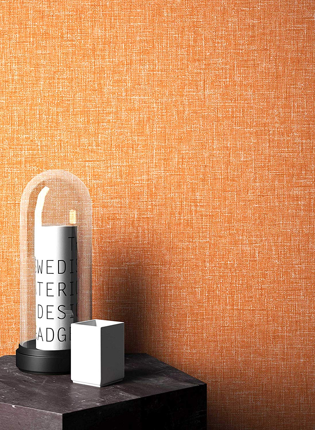 Newroom Design Newroom Flower Wallpaper Grey Flowers Floral Retro Paper Wallpaper Orange P