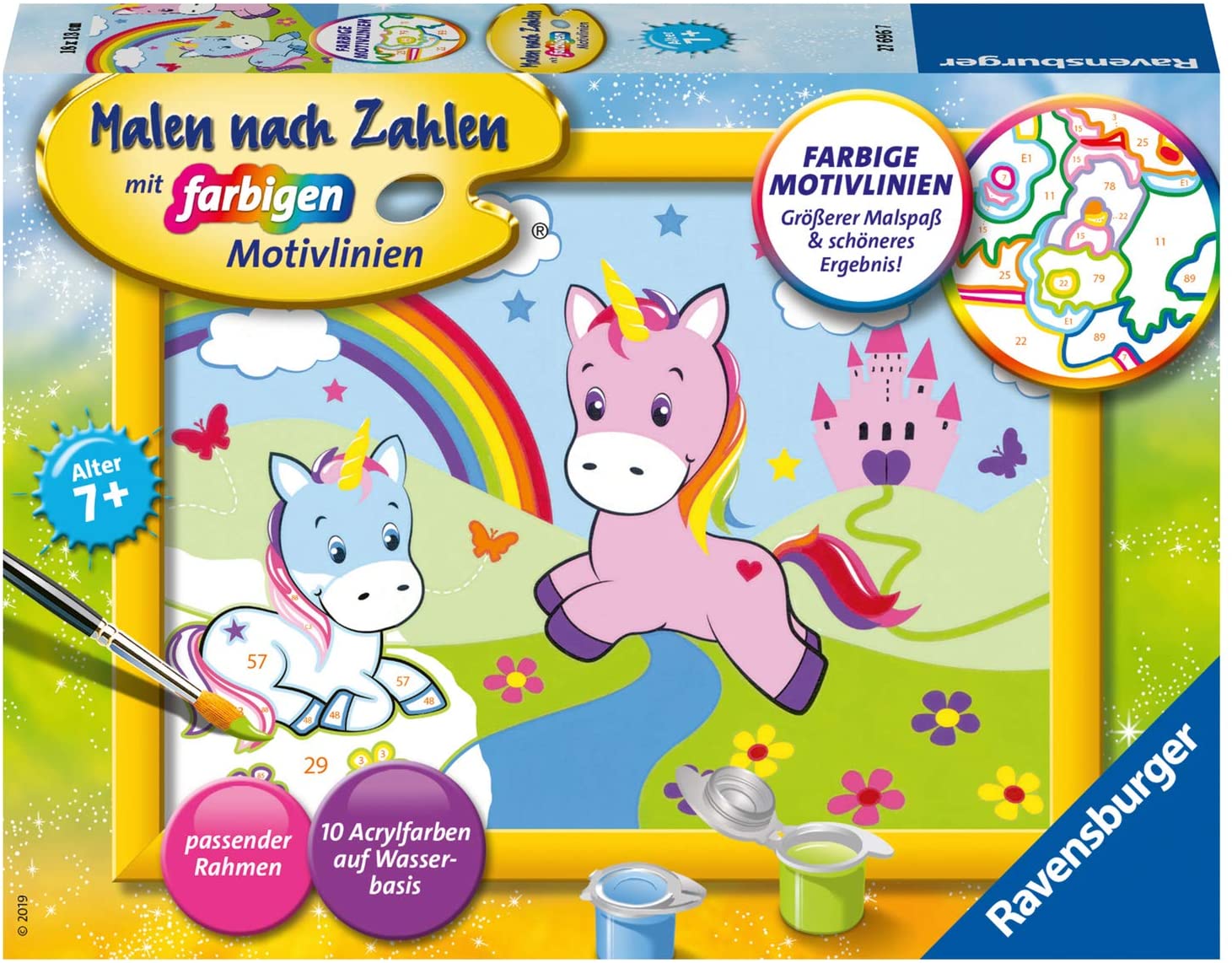 Ravensburger Paint By Numbers, Fantastic Unicorn-World, Multi-Coloured, Mul