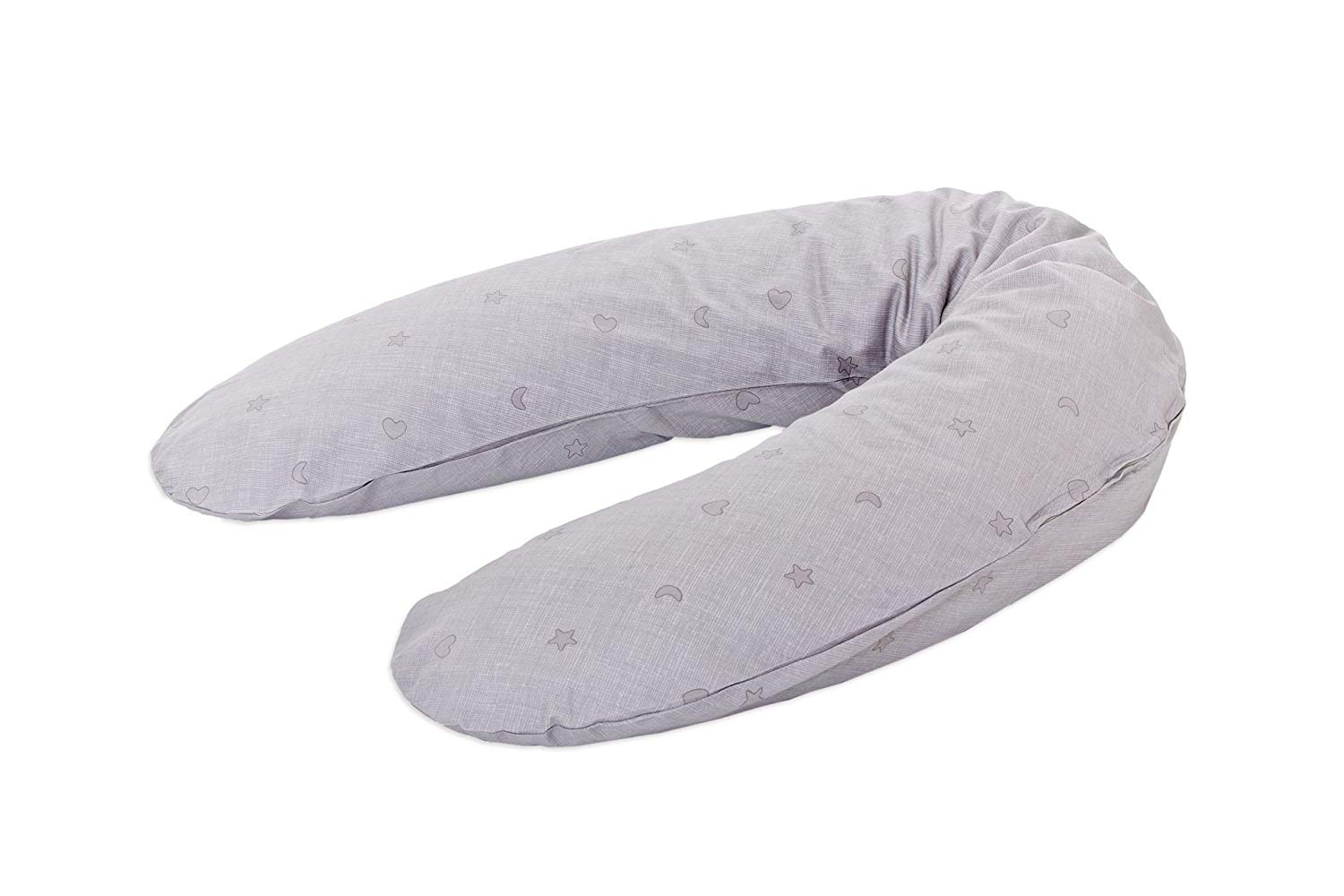 Traeumeland Träumeland T040508 Breastfeeding and pregnancy pillow/Design 11) with Low-Noise EPS Polystyrene Bead Filling/100% Cotton, Size 190 cm