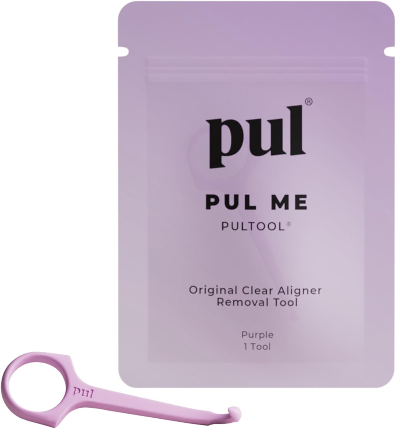 The Pultool Store PUL Aligner Removal Tool - Purple | Safe and Hygienic Hook for Invisalign and Retainer | Gentle BPA Free Design for Everyday Use | 1 piece