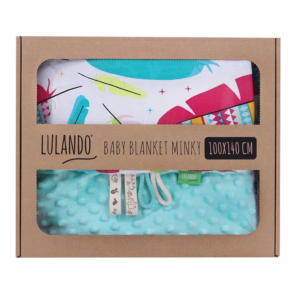 LULANDO Baby Crawling Blanket 100% Cotton 100 x 140 cm Super Soft and Fluffy Cuddly Favourite Blanket for Your Baby Grey / Black Diamonds