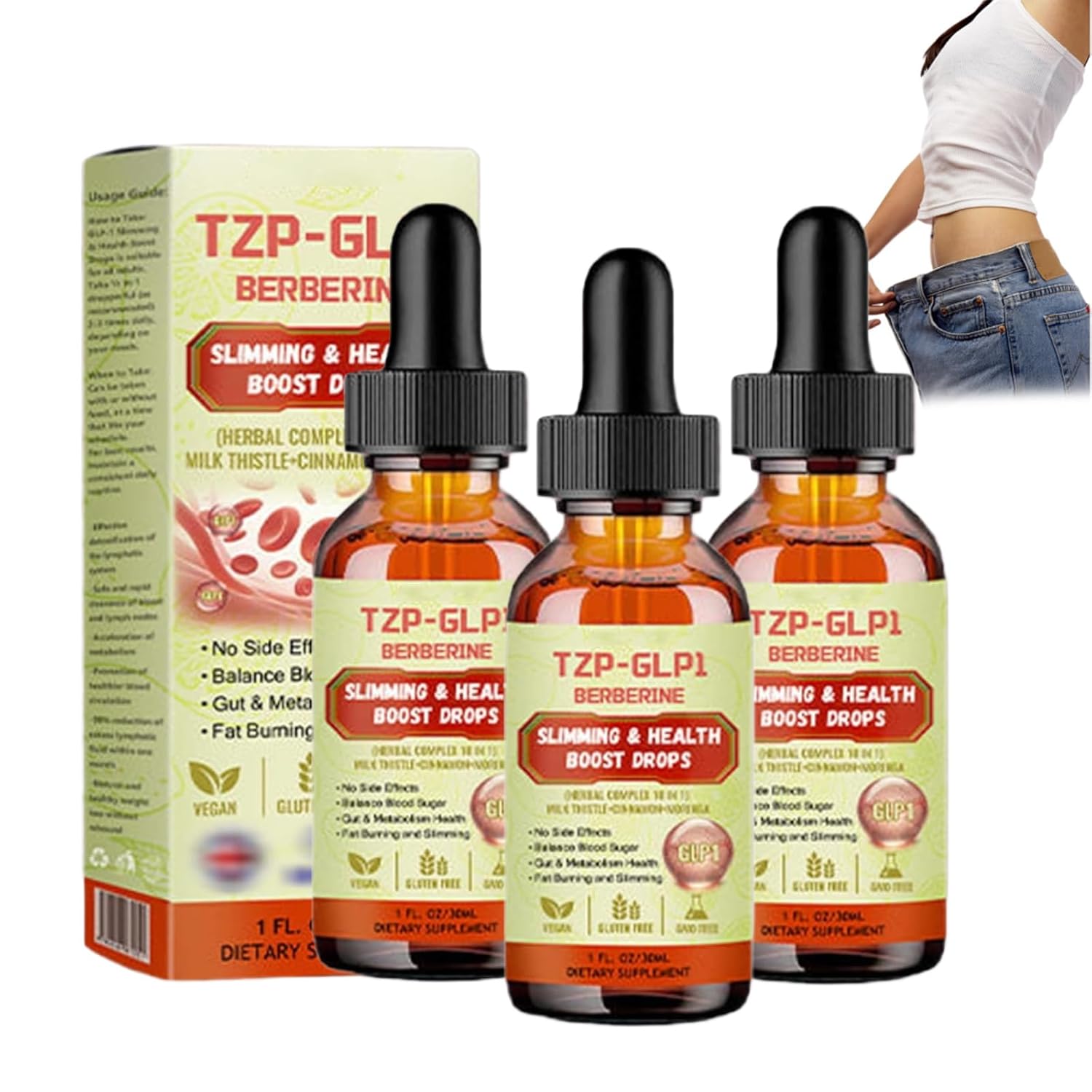 Generic TODAHOF TZP-GLP1 Boost Drops, Glp-1 Moringa & Health Boost Drops, Natural Plant Extract Concentrate for All Body Types (3 Pieces)