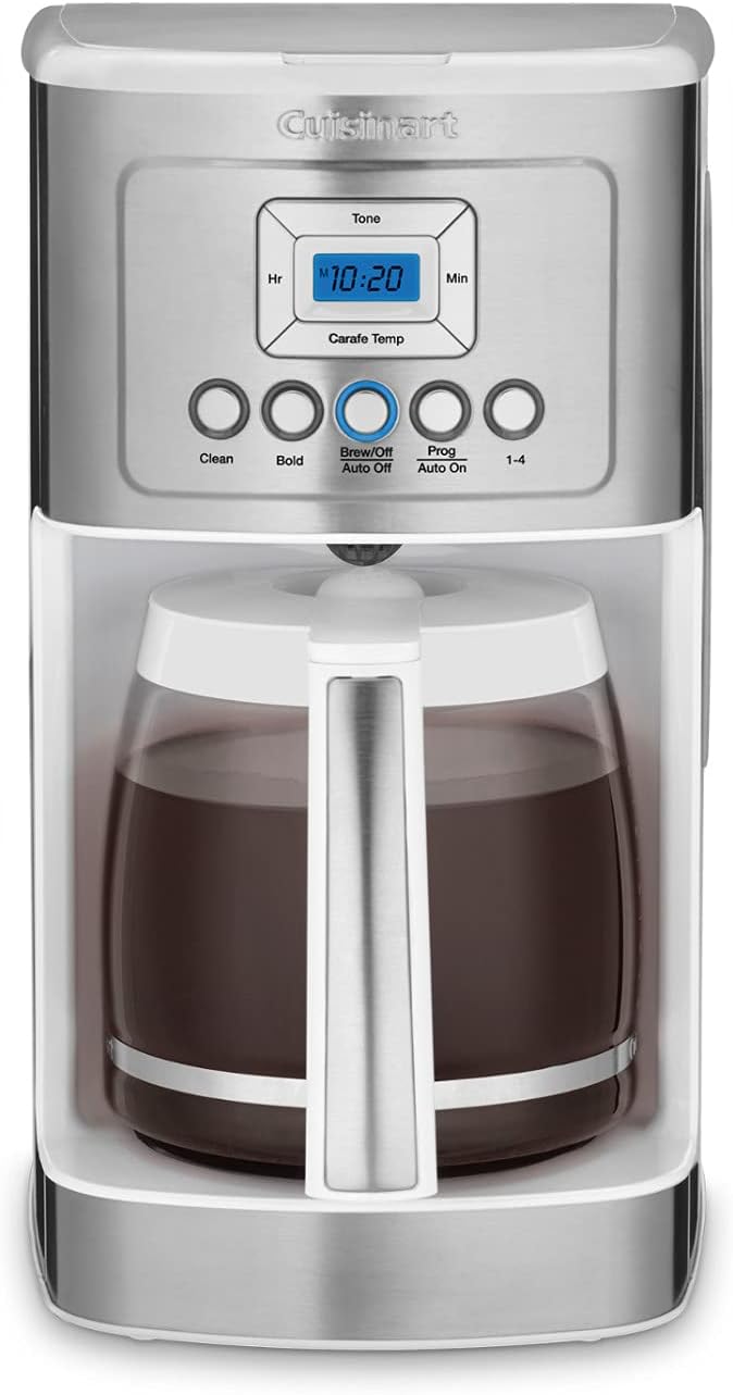 Cuisinart DCC-3200W 14-Cup Programmable Coffeemaker - Stainless Steel/White, White