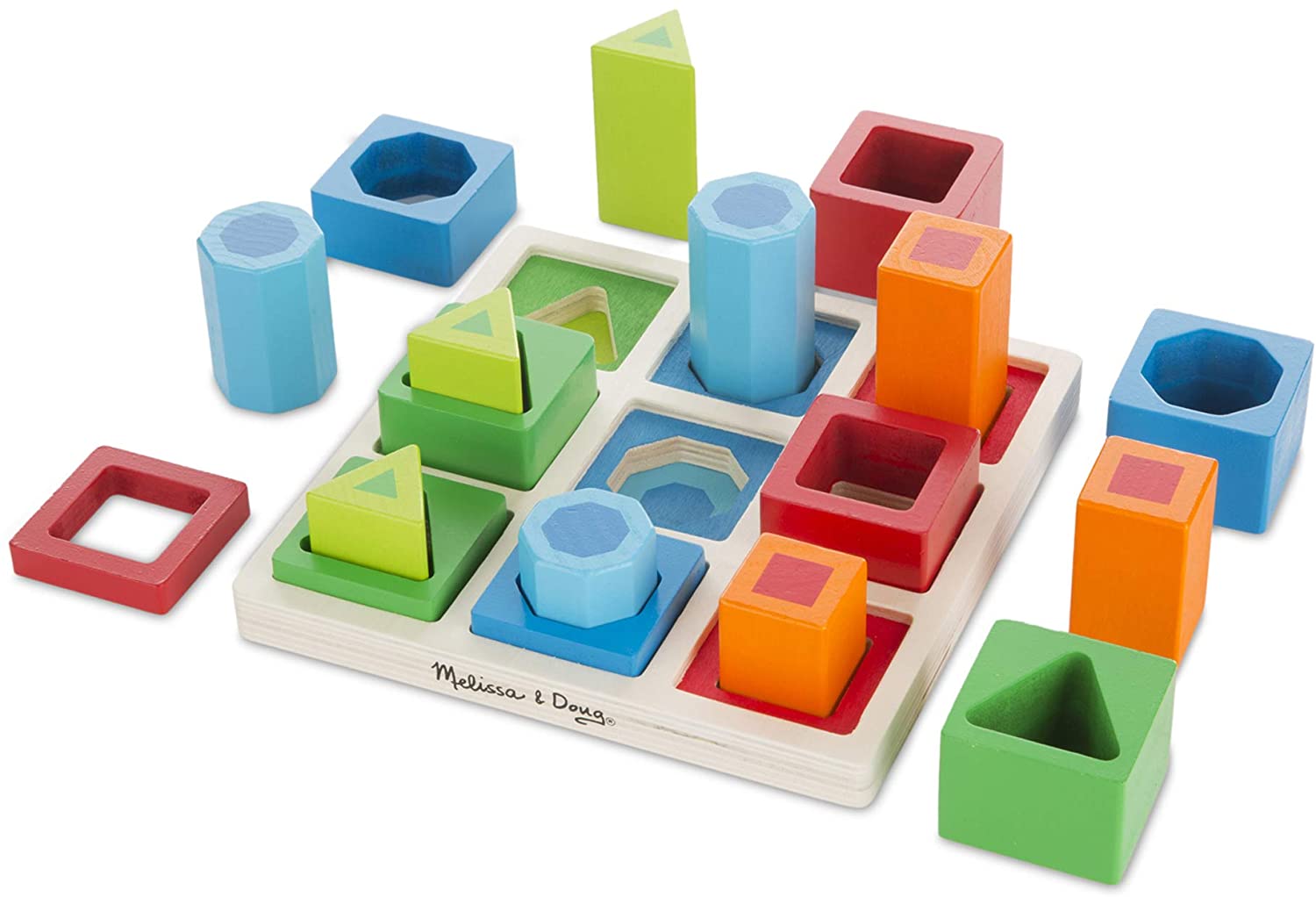 Melissa & Doug Consecutive shape sorting set