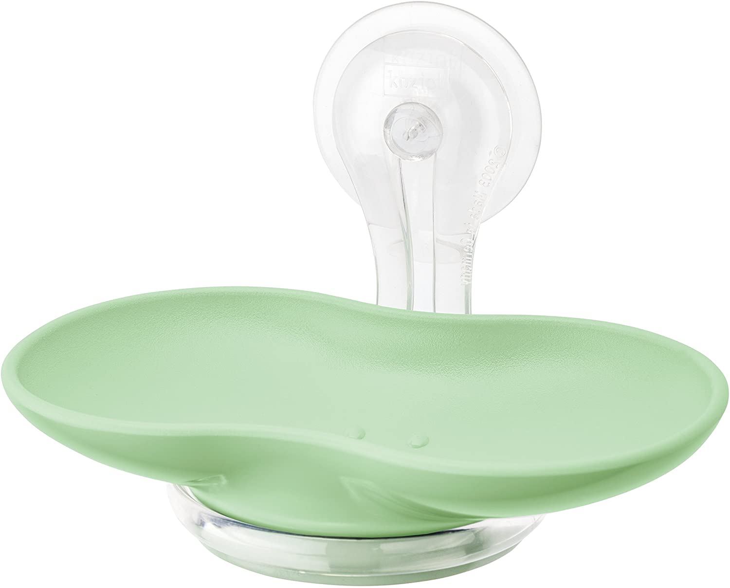 koziol Loop Mint with Transparent Clear Soap Dish, Thermoplastic Plastic, 9 x 14 x 9 cm