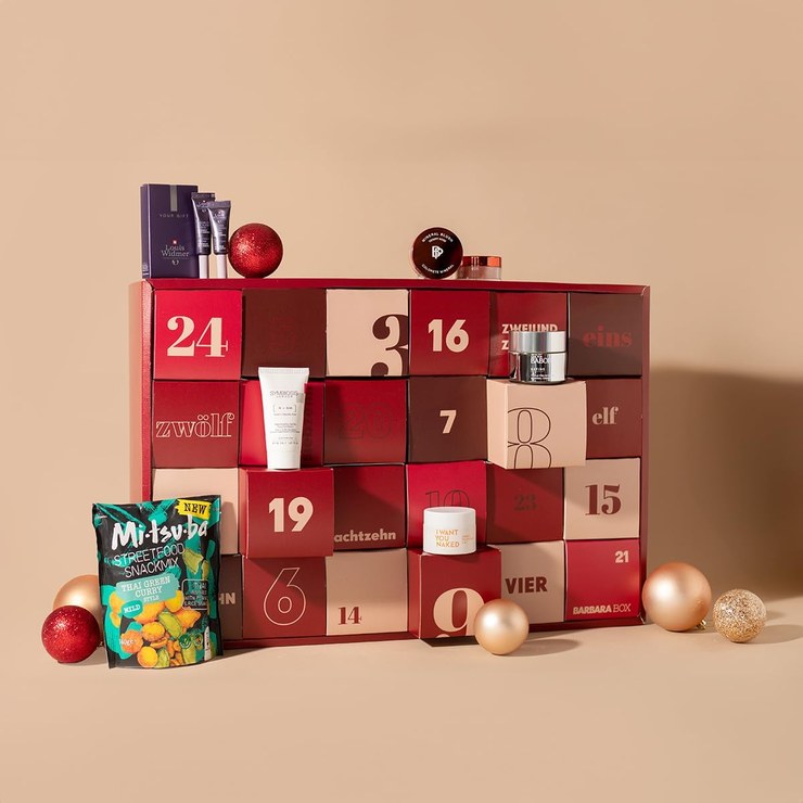 SubCom Solutions GmbH Barbara Box Advent Calendar 2024 Women\'s Advent Calendar 24 Popular Beauty, Food & Lifestyle Products in One Advent Calendar for Women