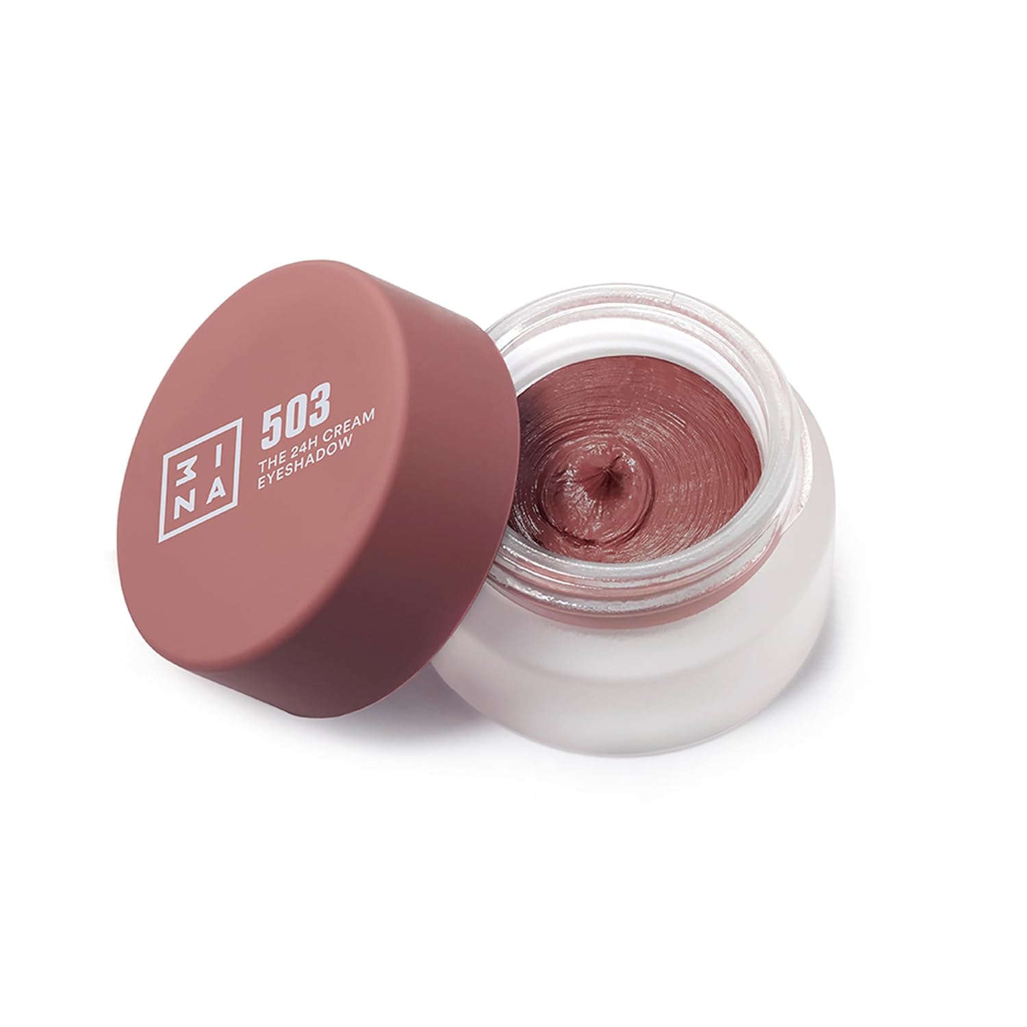 3ina makeup - The 24H Cream Eyeshadow 503 - Pink Eyeshadow with Creamy Texture - Matte Shimmer and Glitter Eyeshadow Finish - Waterproof Cream Eyeshadow - Vegan - Cruethy Free