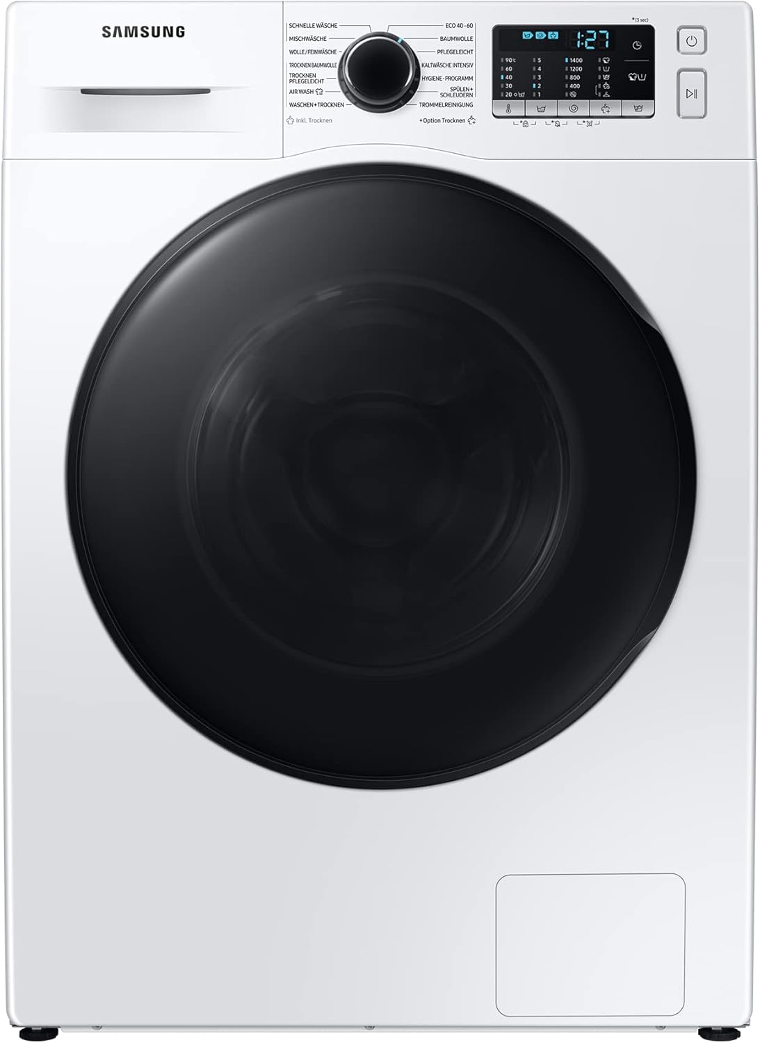 Samsung WD81TA049BE/EG Washer Dryer, 8/5 kg, 1400 rpm, Ecobubble, Air Wash, Hygiene Steam Program, Digital Inverter Motor, White