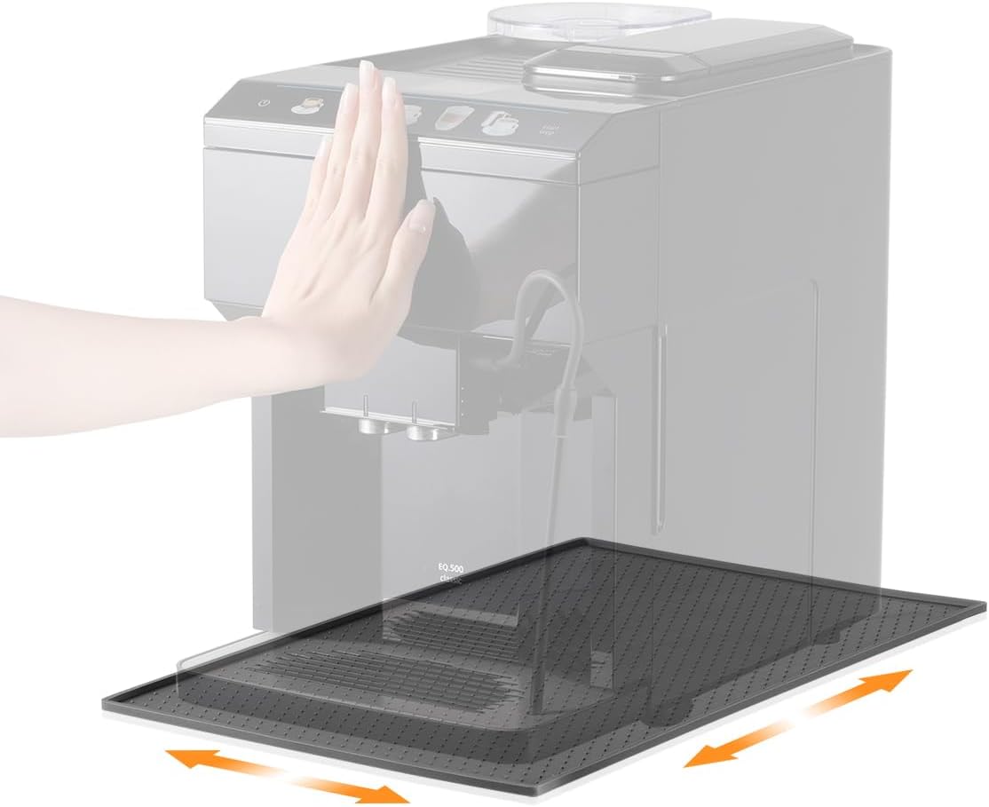 AIEVE Silicone Mat for Coffee Machines, Compatible with De Longhi Magnifica 1 and Philips LatteGo Fully Automatic Coffee Machine, Accessories for Protection Against Spills and Movement