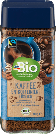 dmBio Coffee decaffeinated soluble, 100 g