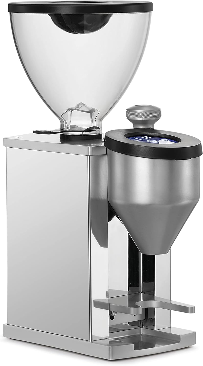 Rocket Dog Rocket Faustino Coffee Grinder Chrome Compact Coffee Grinder with Elegant But Simple Design and High Quality