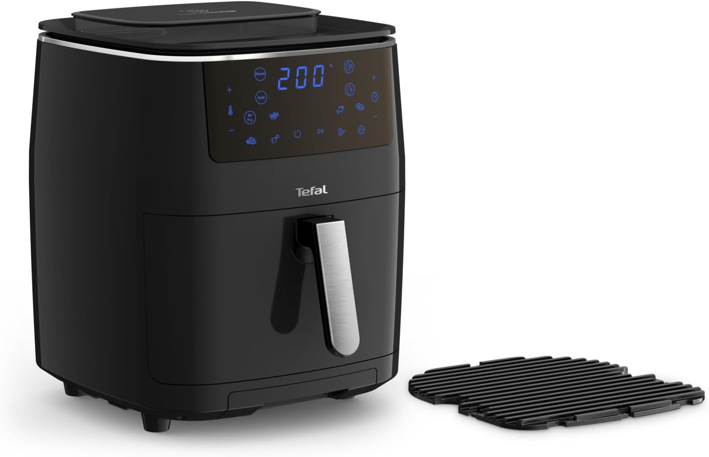 Tefal Easy Fry Grill & Steam Hot Air Fryer, 3-in-1 (Air Fryer, Grill and Steamer), 7 Automatic Programs, 6.5 Liters, Energy Saving, Healthy Fryer without Oil, Black, FW2018