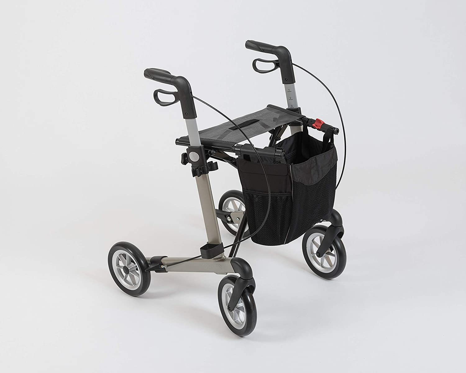 Rehasense Lightweight Rollator Server with Walking Stick Holder and Shoppin