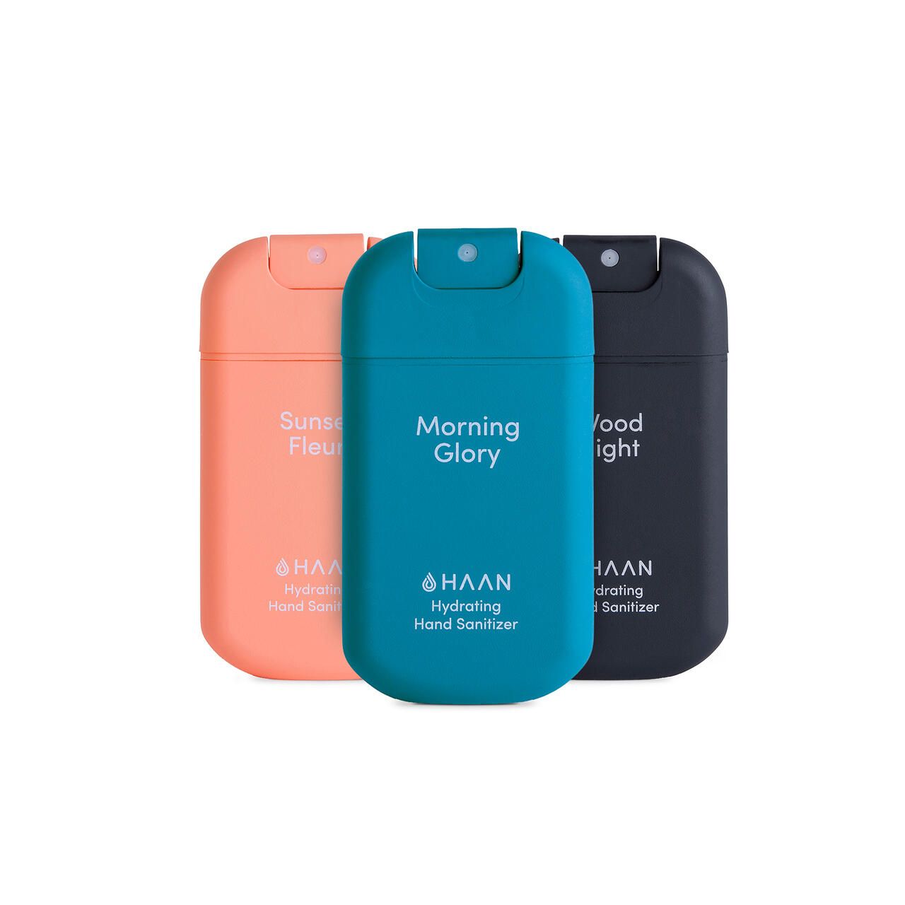 HAAN, Hand Sanitizer 3 Pack Set = Morning Glory 30ml + Sunset Fleur 30ml + Wood Night 30ml 3 St