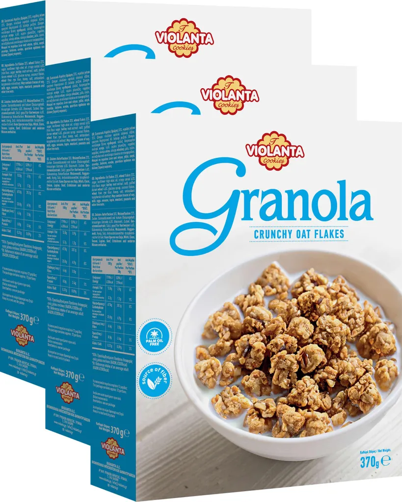 Violanta Cookies S.A. Oat Granola Crunchy Oat Flakes Crunchy Muesli 1100g from Greece 1100g