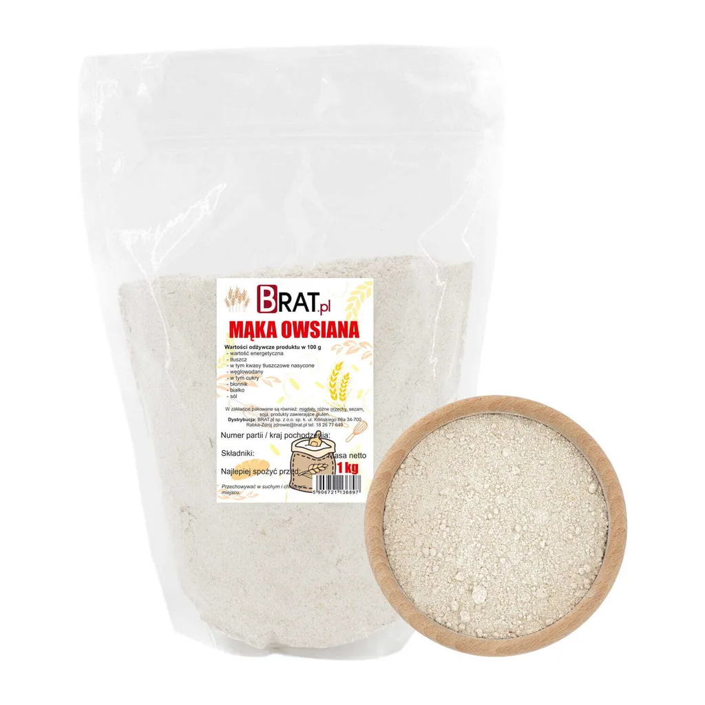 BRAT.PL Oat flour 1kg 1000g