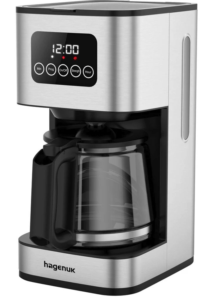 Hagenuk Digital Coffee Maker 1.5L 12 Cups Keep Warm Function Timer