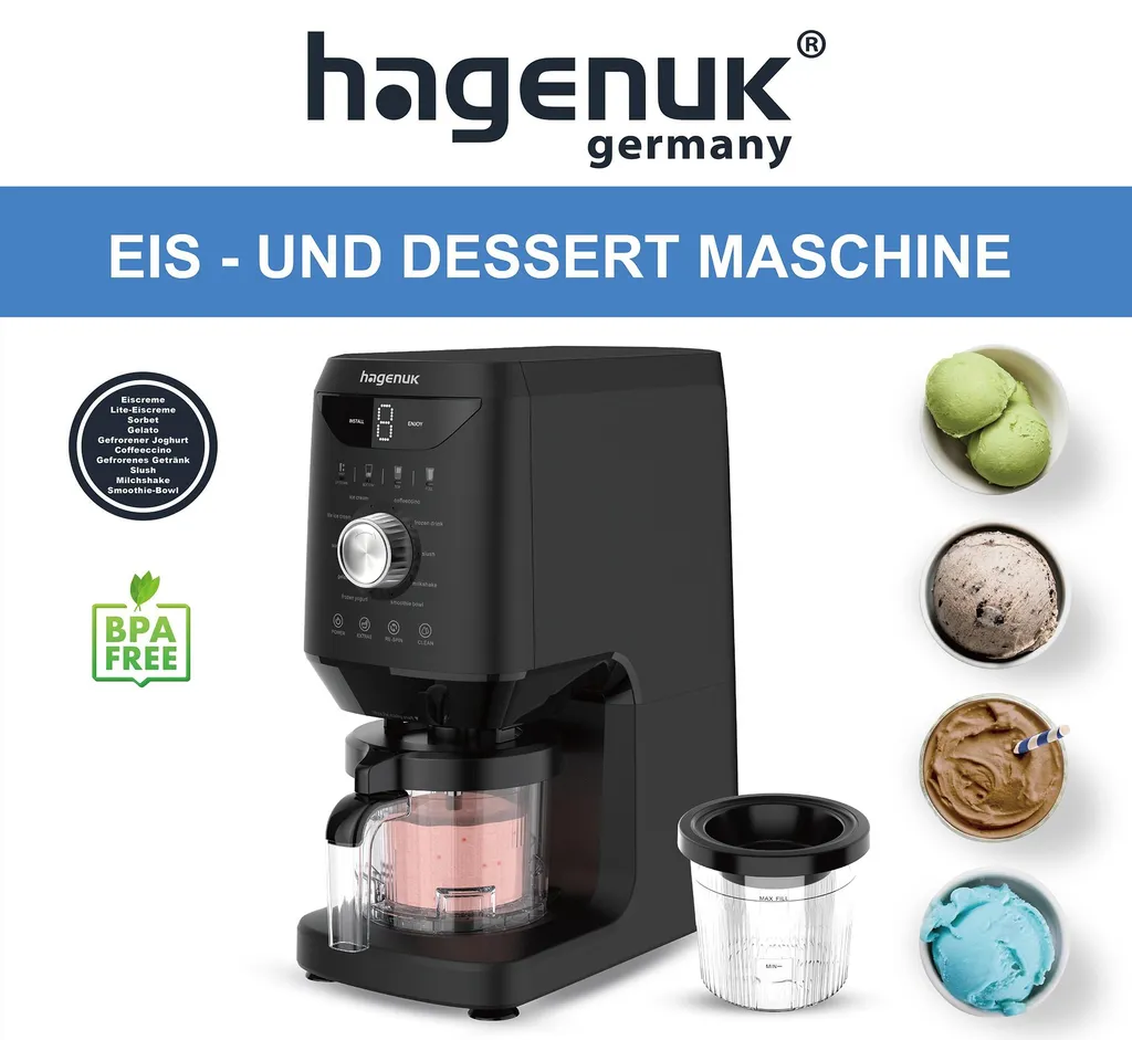 Hagenuk Ice Cream & Dessert Machine ICM-500.05LB 800W