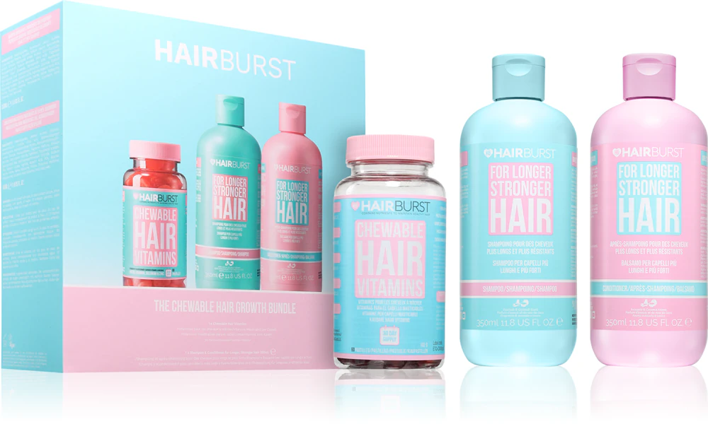 Hairburst The Chewable Hair Growth Bundle Gift Set to Support Hair Growth, 700 ml