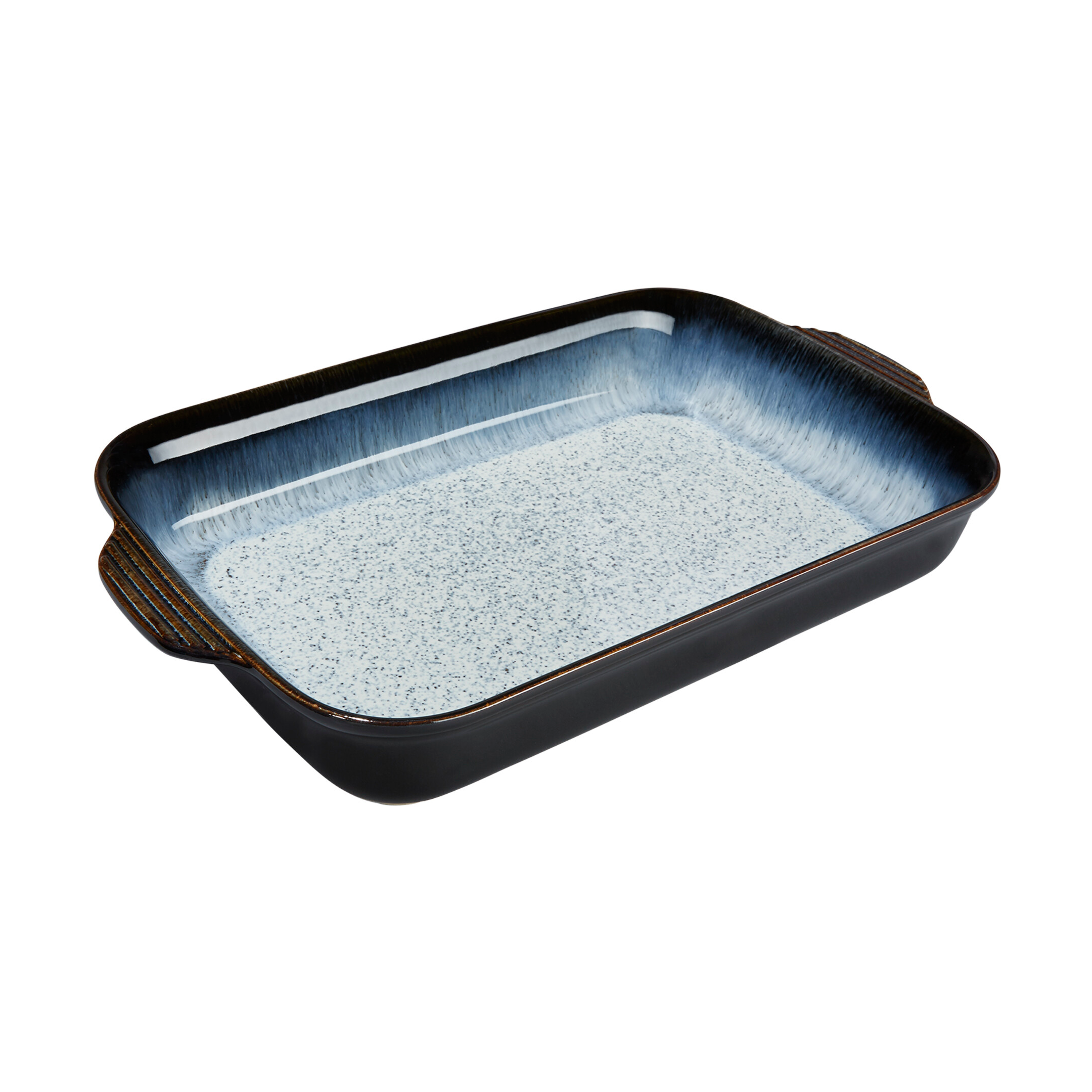 Denby Halo Casserole Dish, Black-Blue, Large, Rectangular