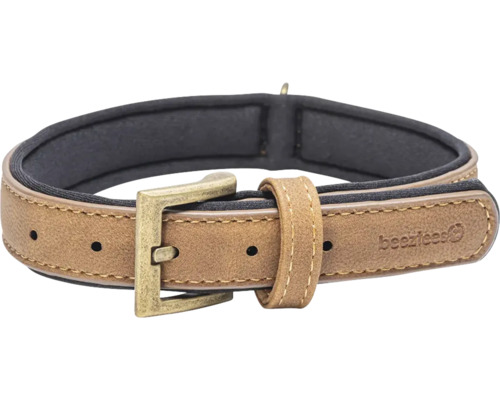 Beeztees Balacron dog collar AX brown 36 - 44 cm x 2 cm faux leather