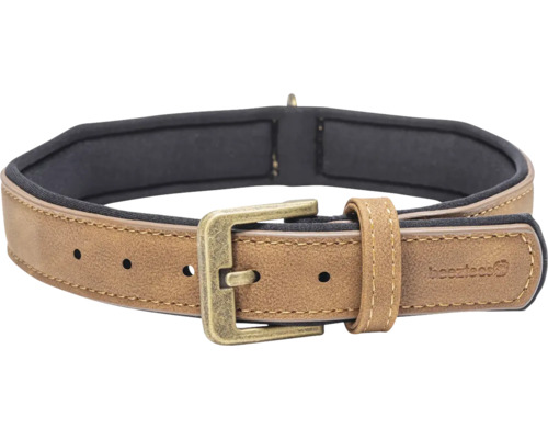 Beeztees Balacron dog collar AX brown 43 - 53 cm x 2.5 cm faux leather