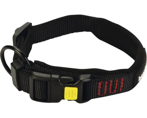 beeztees Premium Dog Collar Parinca Black 30-35 cm x 2 cm with Strain Relief Nylon