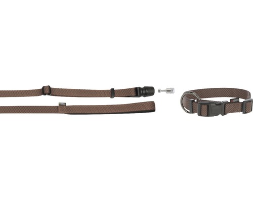 Hornbach Collar and leash GoLeyGo Flat 20 mm 140-200 cm brown