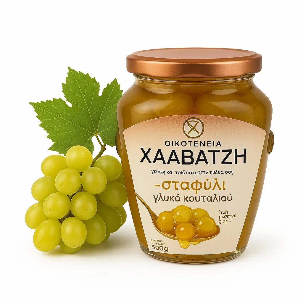 Halvatzis Makedoniki Grapes in Syrup 500g – Traditional Greek Jam